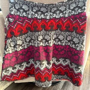 NWOT Soybu Multicolor Patterned Skater Skirt